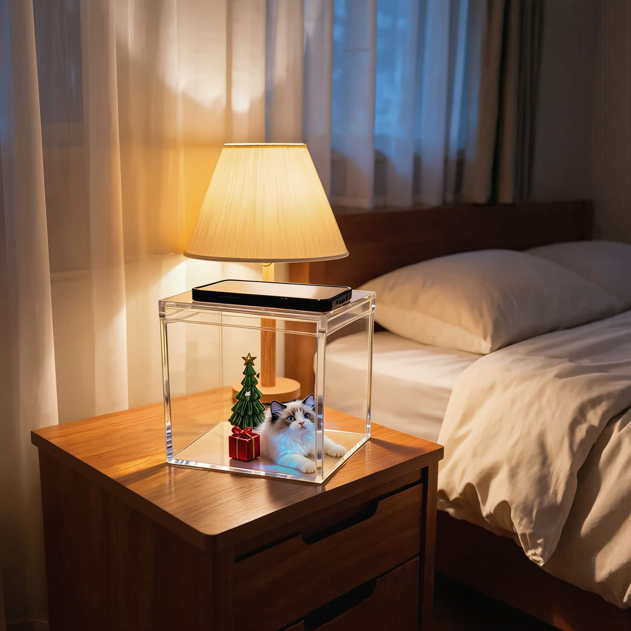 Companion Cube — Handcrafted Pet Memorial Keepsake custom wool felt pet memorial keepsake by Soft Hours