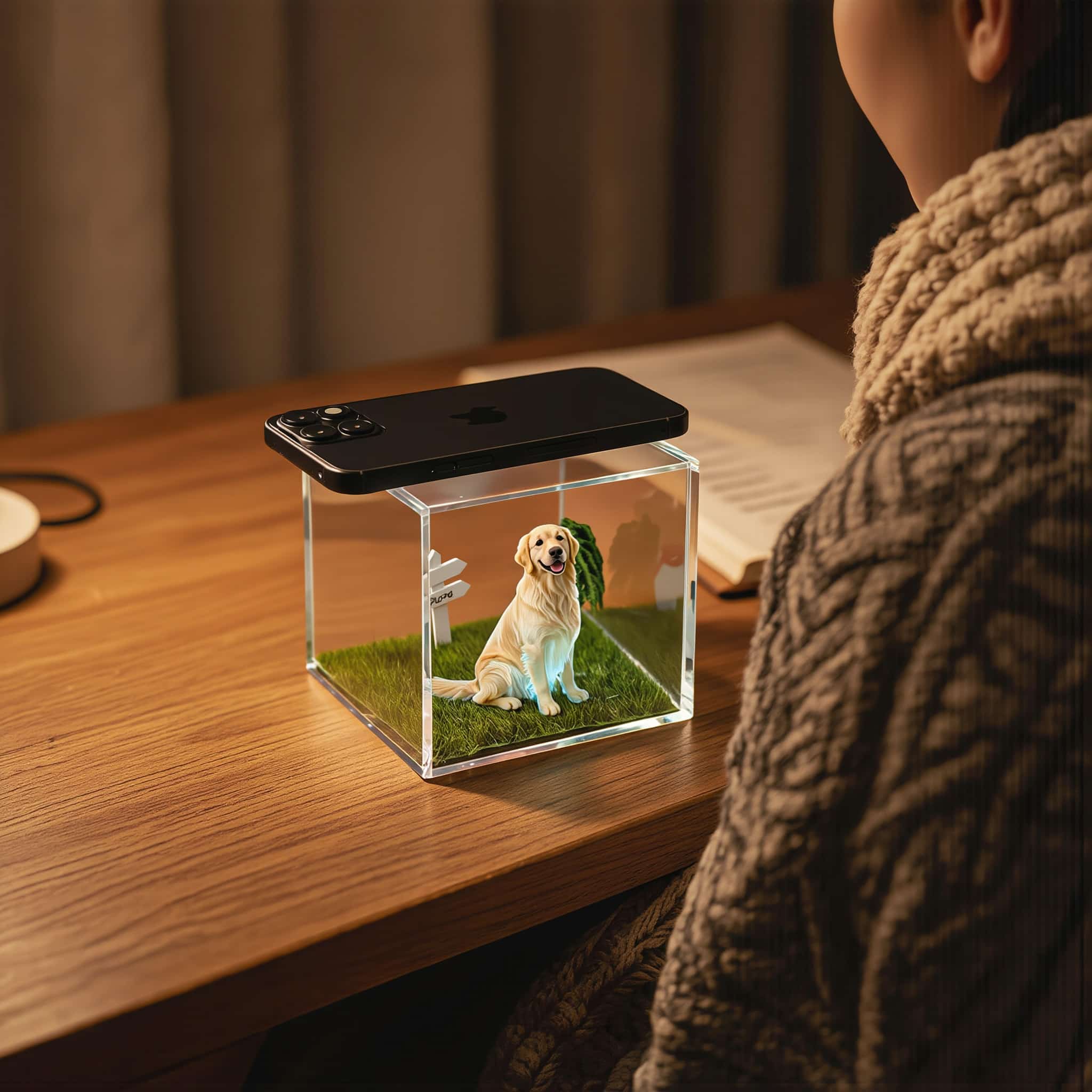 Companion Cube — Handcrafted Pet Memorial Keepsake custom wool felt pet memorial keepsake by Soft Hours