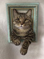 Custom Pet Memorial Gift - Handcrafted Wool Felt Portrait custom wool felt pet memorial keepsake by Soft Hours