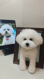 Wool Felt Pet Portraits - Handcrafted Wool Felt Portrait custom wool felt pet memorial keepsake by Soft Hours