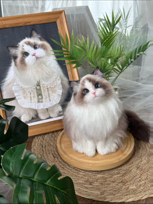 Wool Felt Pet Sculpture | Custom Full - Body Memorial custom wool felt pet memorial keepsake by Soft Hours